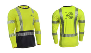 Knobelsdorff Logo - DRIFIRE FR Hi-Vis Long Sleeve Hybrid T-Shirt Class 3