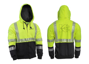 Knoblesdorff Logo - Drifire Hi-Vis Zipper Hoodie - Type R Class 3, CAT 2