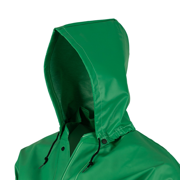 NASCO AcidBasic detachable chemical splash hood in Green, alternate view