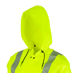 NASCO WorkLite HiVis detachable rain hood in Fluorescent Yellow