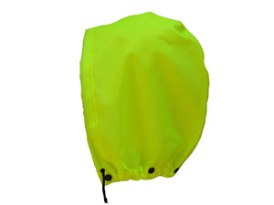 NASCO WorkLite HiVis detachable rain hood in Fluorescent Yellow, alternate view