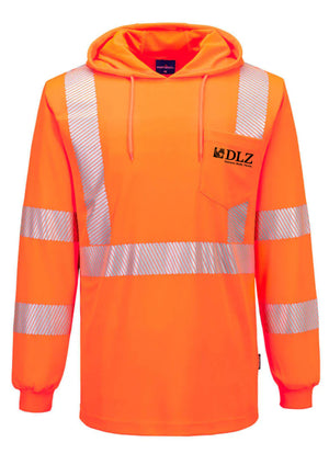 DLZ Logo - L042 Hi-Vis Lightweight Hooded T-Shirt - Portwest
