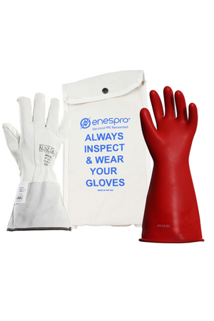 Enespro® Made in USA Class 0 Rubber Voltage 11" Glove Kit