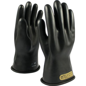 PIP NOVAX Rubber Insulating Glove with Straight Cuff - Black