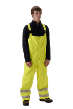 NASCO Omega FR rain bib overalls in Fluorescent Yellow