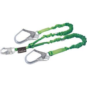 Miller Manyard II Twin Leg Stretchable Shock-Absorbing Lanyard 6'