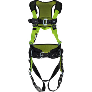 Miller H500 Construction Comfort Full-Body Harness with Back D-Ring, and Belt with Mating Chest Buckles & Tongue Leg Buckles