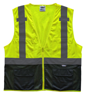 Vohl Hi-Vis Safety Yellow Mesh Vest