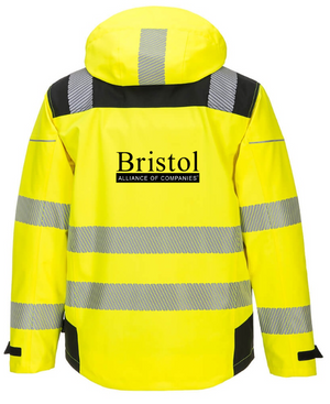 Bristol Logo - Portwest PW3 Hi-Vis Extreme Rain Jacket