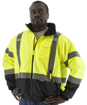 Bristol Logo - High Visibility Waterproof Jacket with Removable Fleece Liner, ANSI 3, R