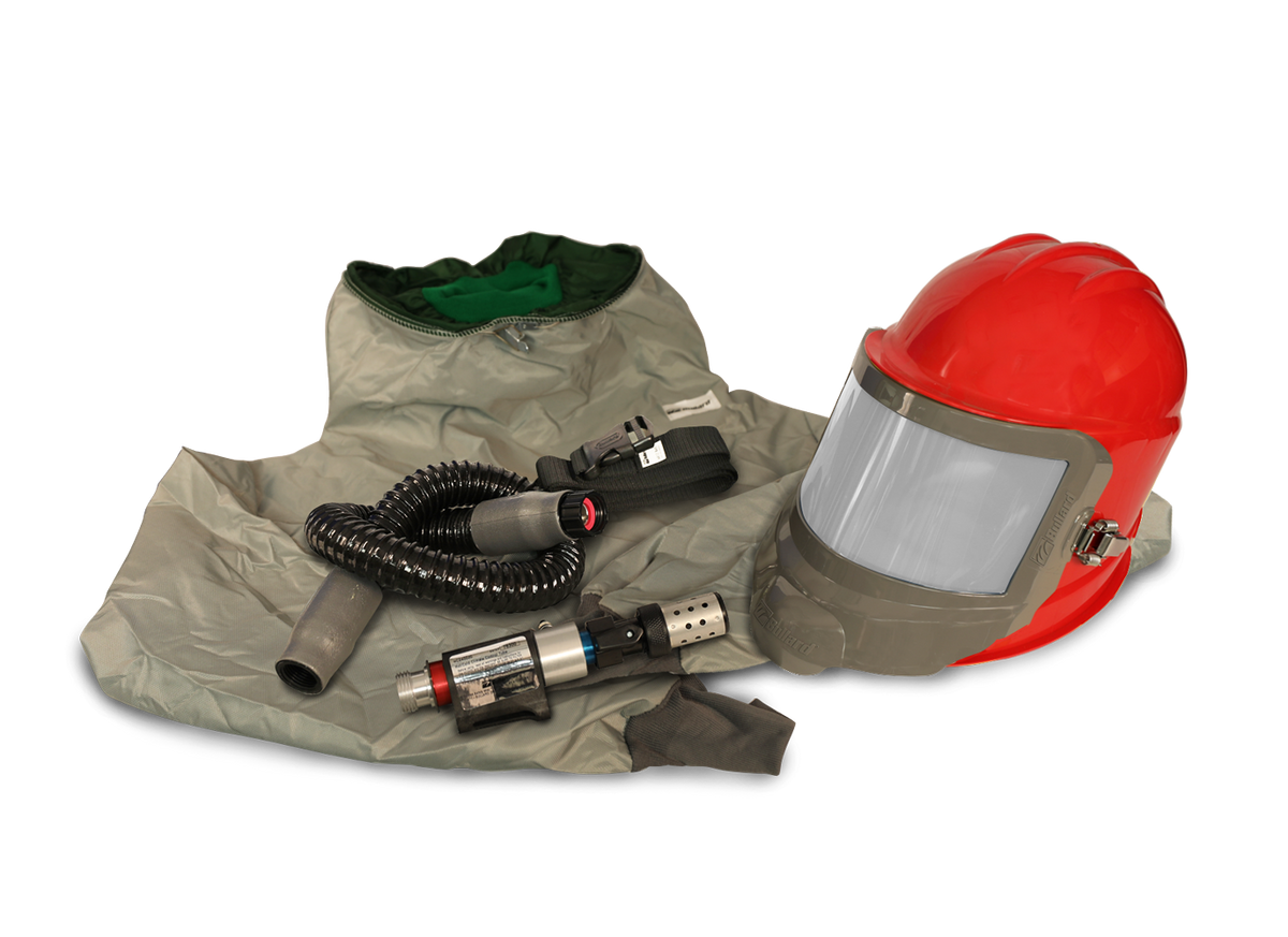 Bullard GVX respirator, Red / Hibernia parka / Regular tube (GVXBT) + HC2400 heating/cooling