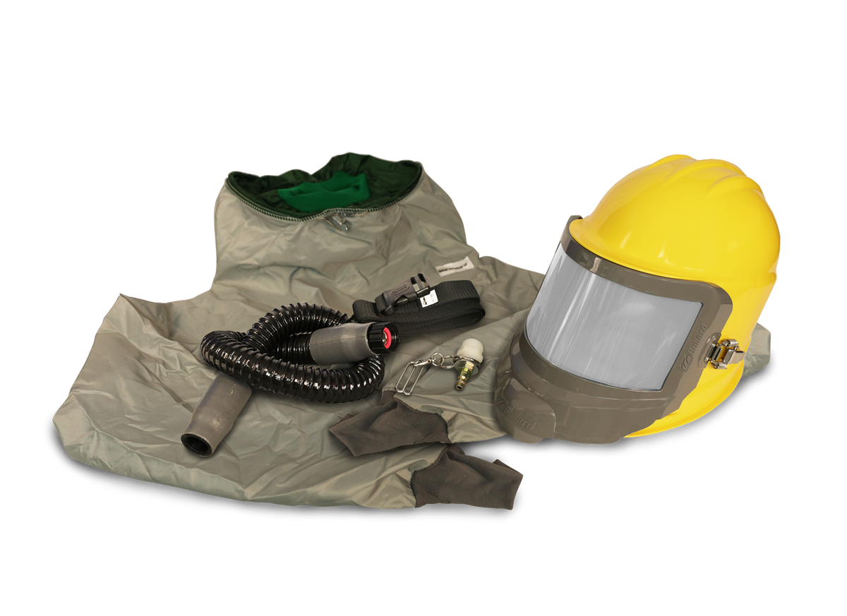 Bullard GVX respirator, Yellow / Hibernia parka / Regular tube (GVXBT) + F30 continuous flow