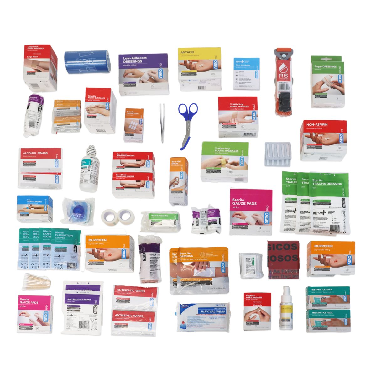 Aero Surefill 150 Series Class B first aid cabinet refill with medications