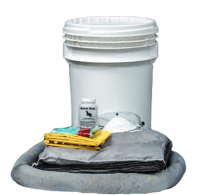 Spill Kit, 10 Gallon Pail, With Universal Pads & Booms