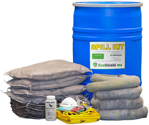 Spill Kit, 50 Gallon Pail, With Universal Pads & Booms