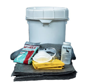 Spill Kit, 5 Gallon Pail, With Universal Pads & Booms
