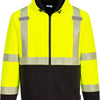 Hi-Vis Contrast Zipped Winter Hoodie - Yellow/Black