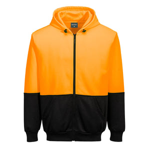 DLZ Logo - UB327 - Hi-Vis Two-Tone Zip Hoodie - Portwest