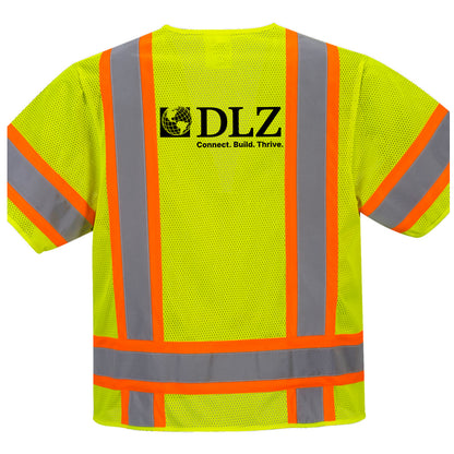 DLZ Logo - Aurora Hi-Vis Contrast Executive Vest Yellow