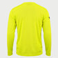 Vohl Hi Vis Long Sleeve T-Shirt – Safety Yellow – SKU HV-LS-100, back view with long sleeve coverage | color:Safety Yellow