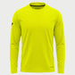 Vohl Hi Vis Long Sleeve T-Shirt – Safety Yellow – SKU HV-LS-100, front view with crew neck and athletic fit | color:Safety Yellow
