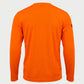 Vohl Hi Vis Long Sleeve T-Shirt – Safety Orange – SKU HV-LS-200, back view with full long sleeve coverage  | color:Safety Orange