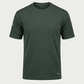 Men’s short sleeve crew neck T-shirt in Deep Forest Green, front view – SKU WW-BT-400 | color:Deep Forest Green