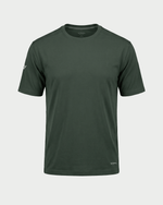 Men’s short sleeve crew neck T-shirt in Deep Forest Green, front view – SKU WW-BT-400 | color:Deep Forest Green