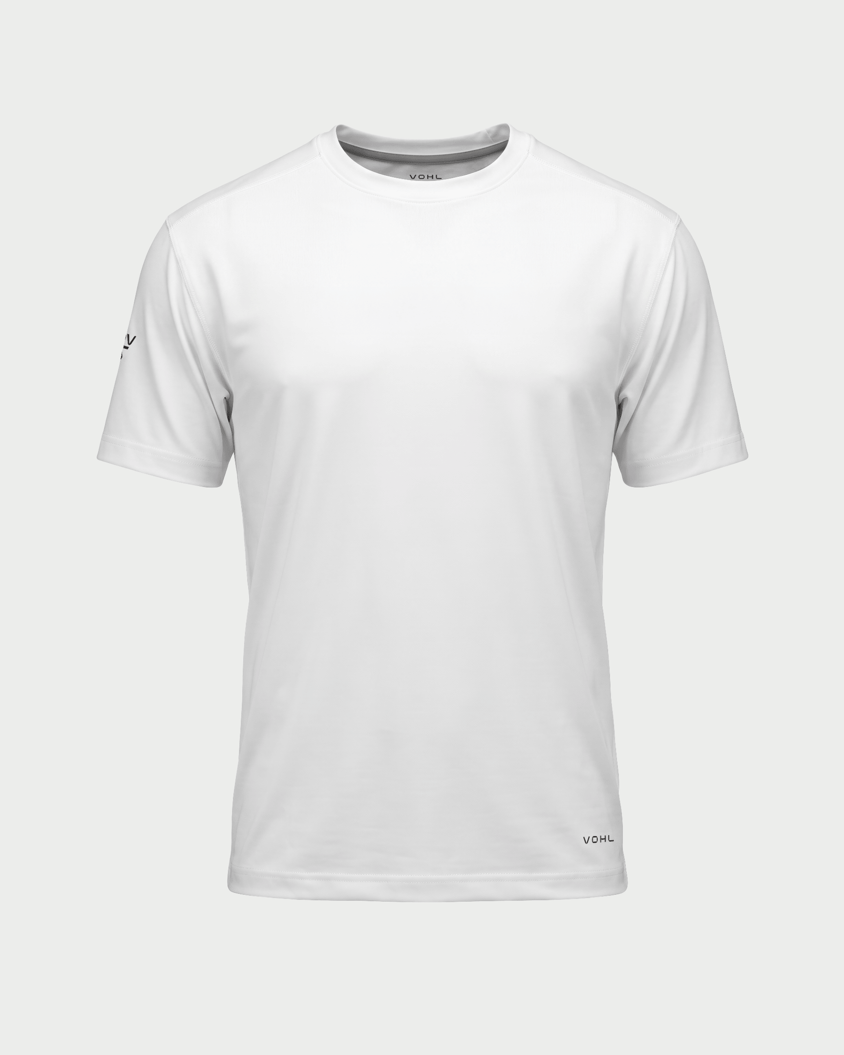 Men’s short sleeve crew neck T-shirt in White, front view – SKU WW-BT-500 | color:White
