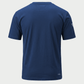 Men’s short sleeve crew neck T-shirt in Detroit Blue, back view – SKU WW-BT-600 | color:Detroit Blue