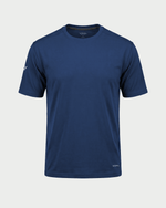 Men’s short sleeve crew neck T-shirt in Detroit Blue, front view – SKU WW-BT-600 | color:Detroit Blue