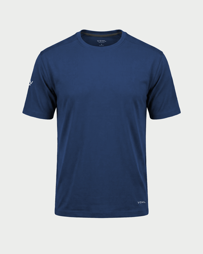 Men’s short sleeve crew neck T-shirt in Detroit Blue, front view – SKU WW-BT-600 | color:Detroit Blue