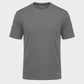 Men’s short sleeve crew neck T-shirt in Pewter, front view – SKU WW-BT-700 | color:Pewter