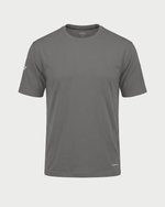 Men’s short sleeve crew neck T-shirt in Pewter, front view – SKU WW-BT-700 | color:Pewter