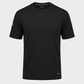 Men’s short sleeve crew neck T-shirt in Black, front view – SKU WW-BT-900 | color:Black