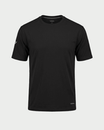 Men’s short sleeve crew neck T-shirt in Black, front view – SKU WW-BT-900 | color:Black