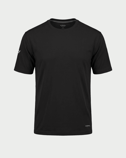Men’s short sleeve crew neck T-shirt in Black, front view – SKU WW-BT-900 | color:Black
