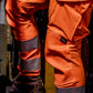 Vohl Hi Vis Jogger Pant – Safety Orange – SKU HV-JG-205, lifestyle closeup | color:Safety Orange