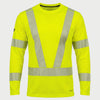 Vohl Hi Vis Long Sleeve Reflective T-Shirt - Safety Yellow