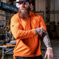 Vohl Hi Vis Long Sleeve T-Shirt – Safety Orange – SKU HV-LS-200, lifestyle | color:Safety Orange