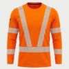 Vohl Hi Vis Long Sleeve Reflective T-Shirt - Safety Orange