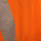 Vohl Hi Vis Waterproof Shell Jacket - Safety Orange - SKU HV-SJ-205, waterproof ripstop fabric close-up with reflective print detail | color:Safety Orange