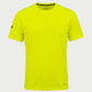 Vohl Hi Vis Short Sleeve T-Shirt – Safety Yellow – SKU HV-SS-100, front view with crew neck and athletic fit | color:Safety Yellow