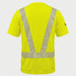 Vohl Hi Vis Short Sleeve Reflective T-Shirt – Safety Yellow – SKU HV-SS-105, back view with reflective tape detail | color:Safety Yellow
