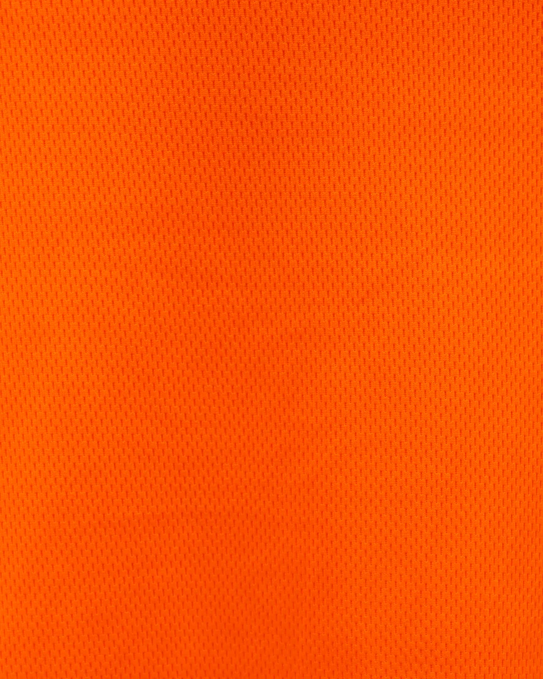 Vohl Hi Vis Short Sleeve T-Shirt – Safety Orange – SKU HV-SS-200, breathable Coolpass mesh fabric close-up | color:Safety Orange