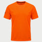 Vohl Hi Vis Short Sleeve T-Shirt – Safety Orange – SKU HV-SS-200, front view with crew neck and athletic fit | color:Safety Orange