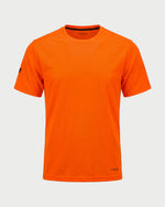 Vohl Hi Vis Short Sleeve T-Shirt – Safety Orange – SKU HV-SS-200, front view with crew neck and athletic fit | color:Safety Orange