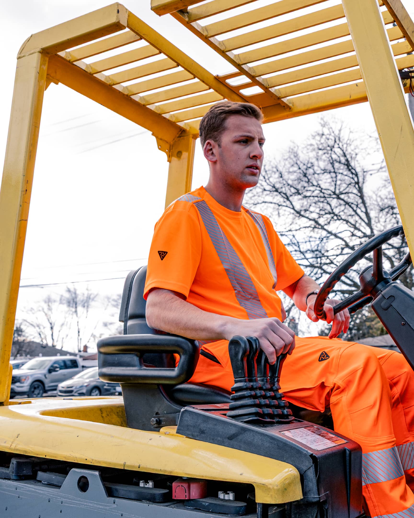 Vohl Hi Vis Short Sleeve Reflective T-Shirt – Safety Yellow – SKU HV-SS-105,  Lifestyle | color:Safety Orange