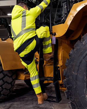 Vohl Hi Vis Utility Pant – Safety Yellow – SKU HV-UP-105 lifestyle | color:Safety Yellow