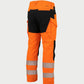 Vohl Hi Vis Utility Pant – Safety Orange – SKU HV-UP-205, angled back view with Cordura reinforced seat panel and reflective detailing | color:Safety Orange
